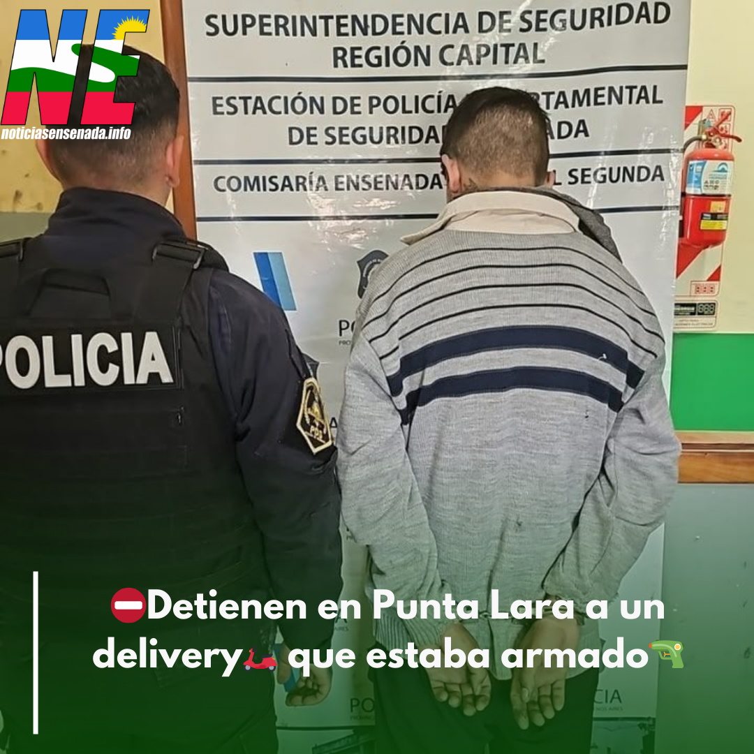 Detienen en Punta Lara a un delivery que estaba armado